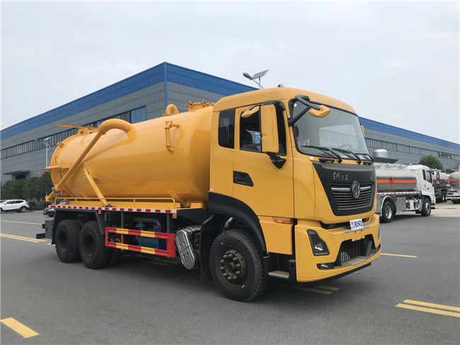 东风天龙后双桥吸污车/国六20方吸污车